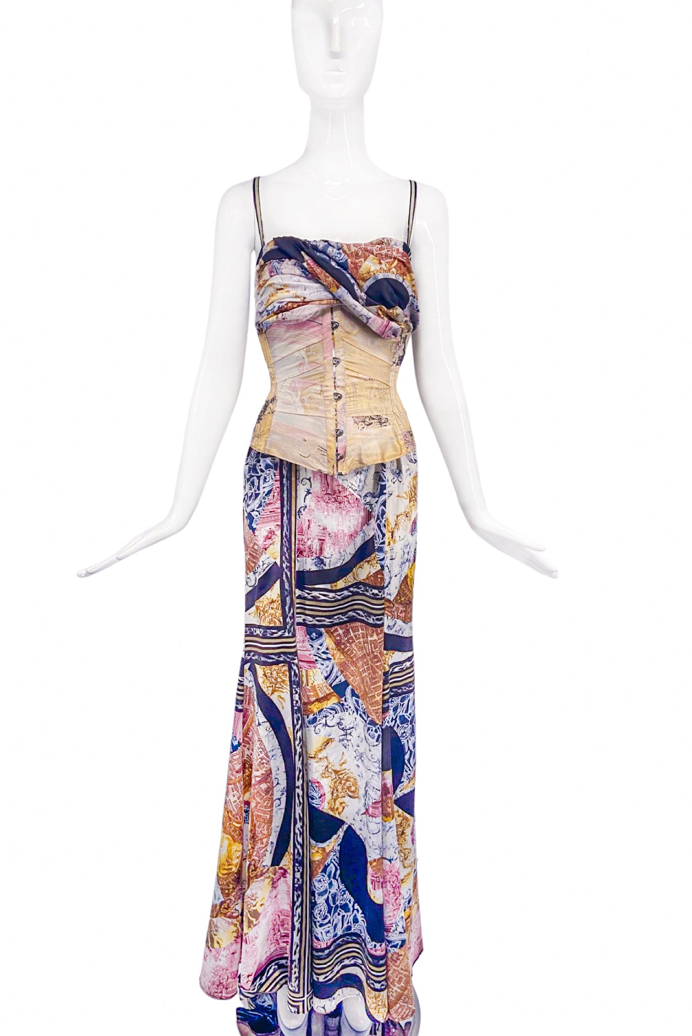 Roberto Cavalli Corset Just Cavalli Silk Print Gown Dress Runway Sprin PaumLosAngeles Roberto Cavalli Corset Just Cavalli Silk Print Gown Dress Runway Sprin PaumLosAngeles