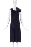 Sonia Rykiel Black Knit Dress with Bow Detail