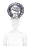 Vintage Silver Metallic Reflective Saucer Satellite Hat