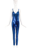 Sonia Rykiel Blue Electric Sequin Jumpsuit Runway Fall 2017