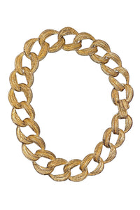 Valentino Gold Textured Chain Link Necklace