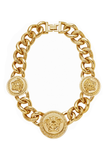 Versace Gold Medusa Coin Earrings