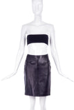 Gianni Versace Black Leather Pencil Skirt - BOUTIQUE PURCHASE PRICE