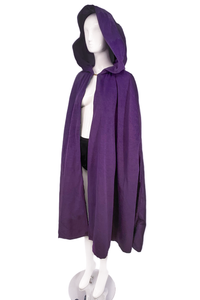 Givenchy Purple Vintage Velour Suede Velvet Oversized Hood Cape ...