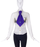 Vivienne Westwood Purple Orb Kipper Tie  & Vintage 70's Purple Penny Round Collar Shirt
